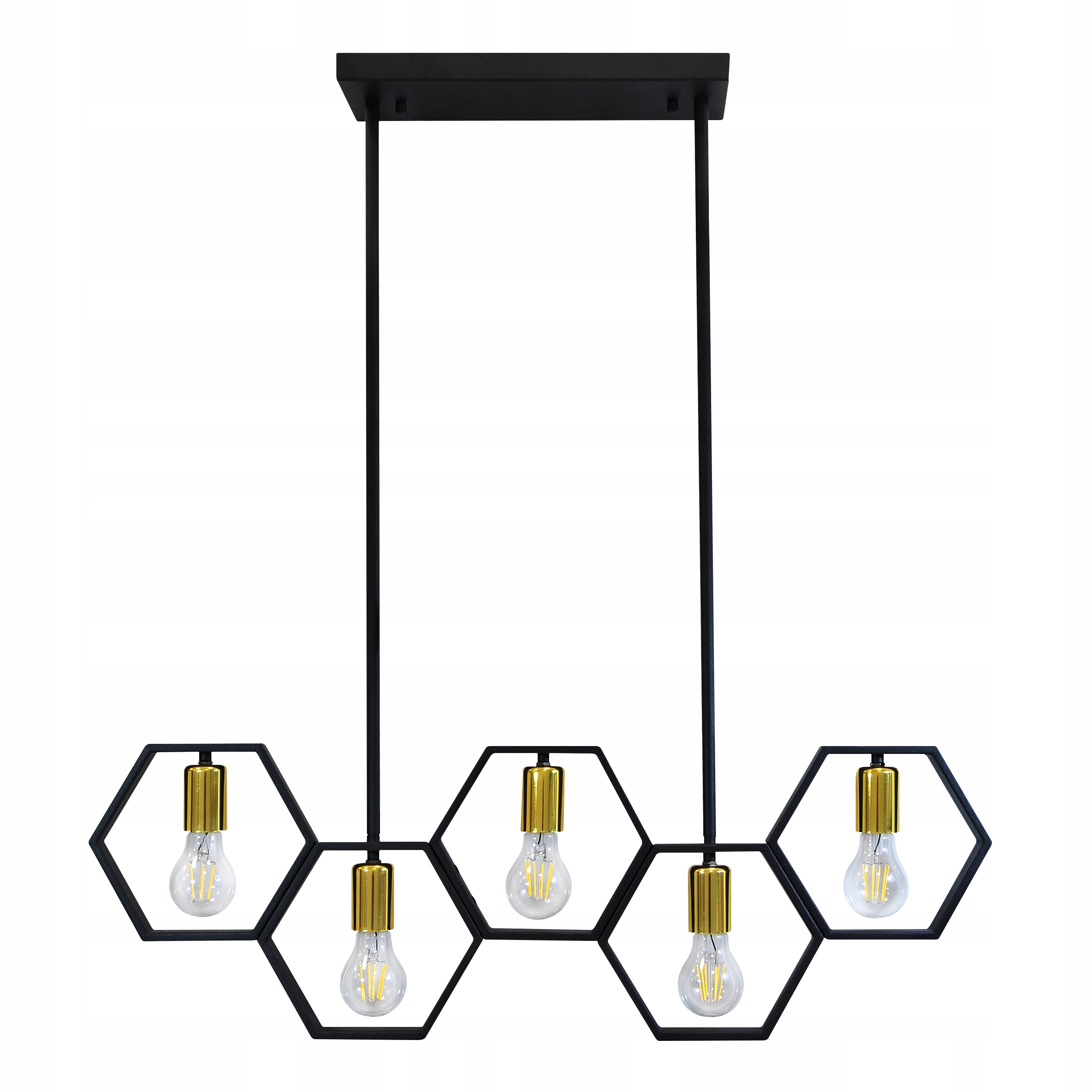 Závěsná lampa Polux Honey 5 světelné body E27