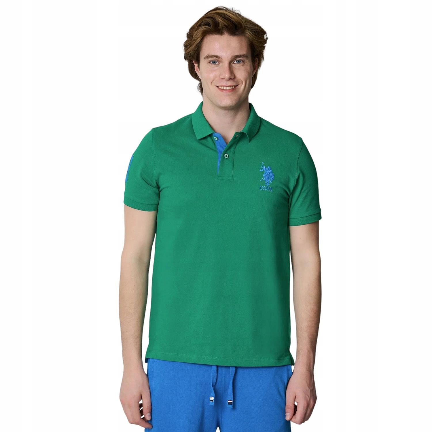 U.s. Polo Assn. Zelená Polokošile S Výšivkou (M)