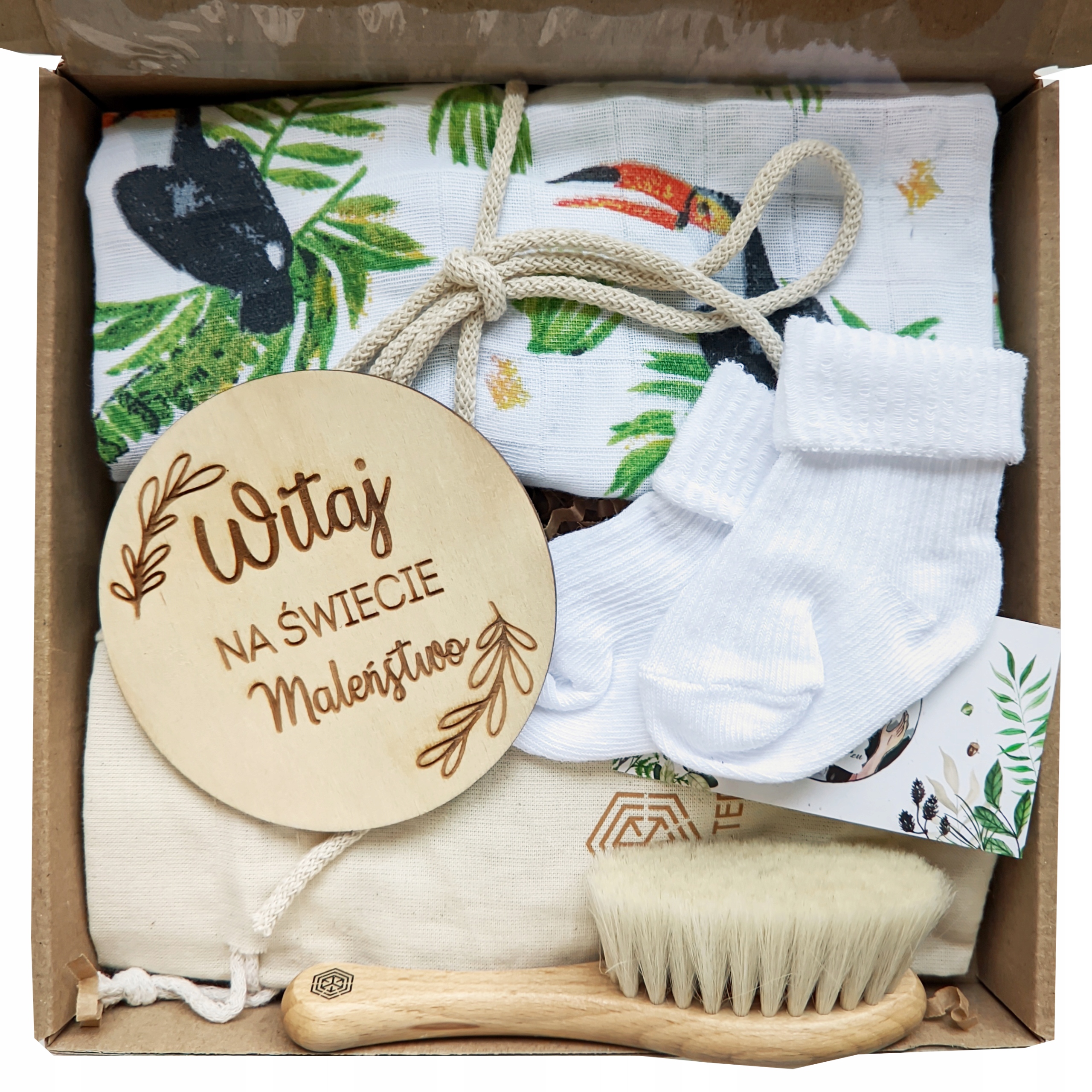 tropická výbavička jungle baby box pro miminka