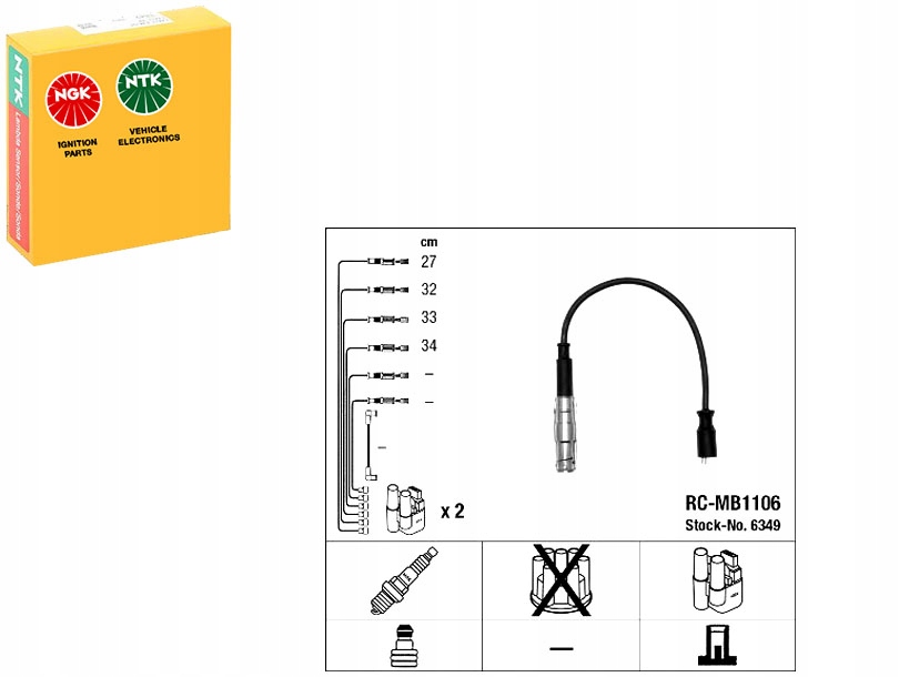 NGK6349 Výškové Kabely Db S169/245 1.5/1.7/2.0 Asistent řidiče #33