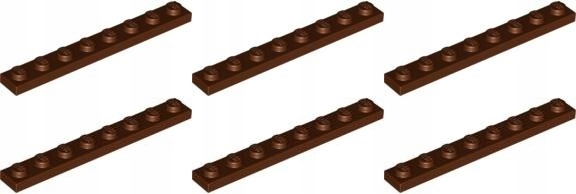 

Lego 3460 Płytka 1x8 brązowa Nowa (10g) 6 szt.