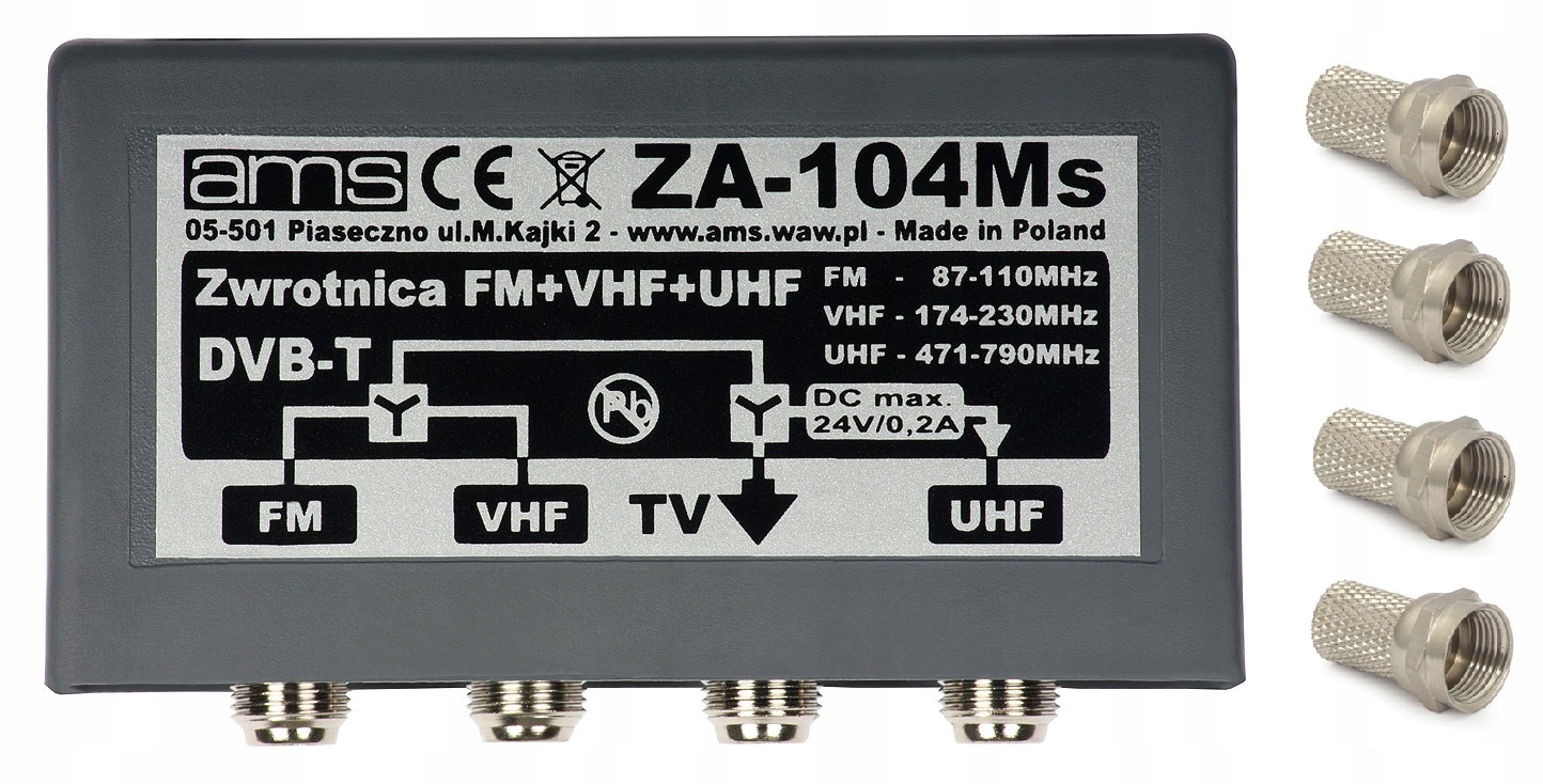 PS ZWROTNICA ANTENOWA AMS ZA-104 MS FM+VHF+UHF.
