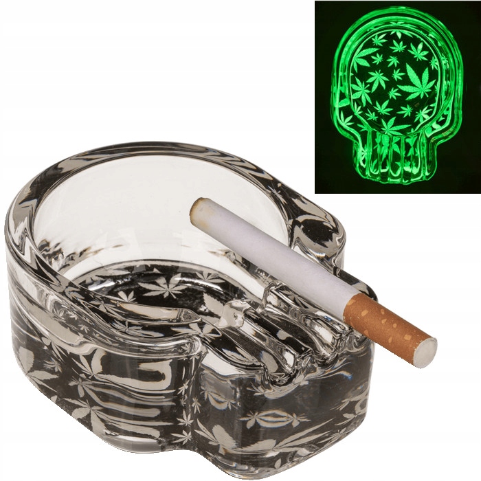 

Popielniczka Liście Marychy Świeci w Ciemności