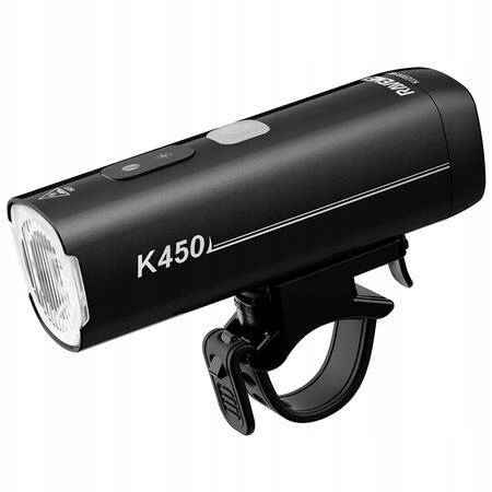 Přední světlo na kolo Ravemen K450 Ai, černé, 450 lumenů, 2.2 Ah, Usb C