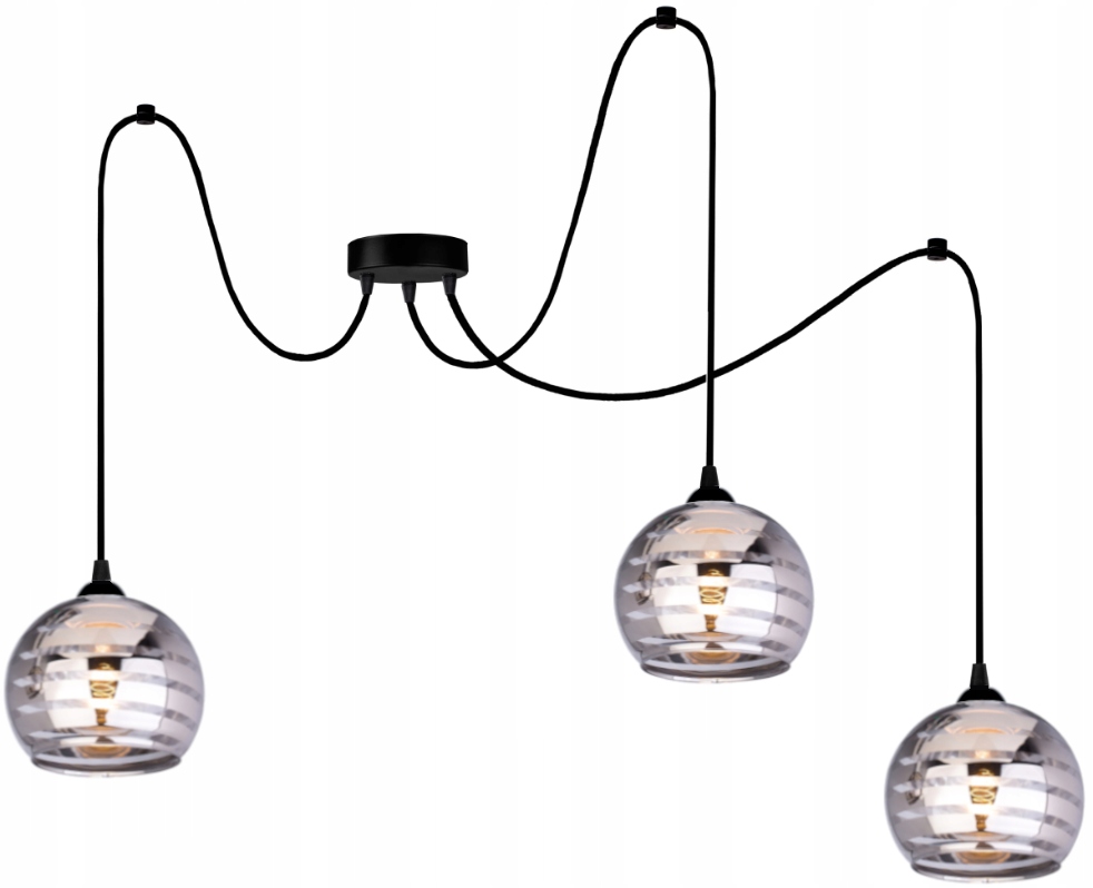 

Szklana Lampa Wisząca Sufitowa Pająk Loft Led
