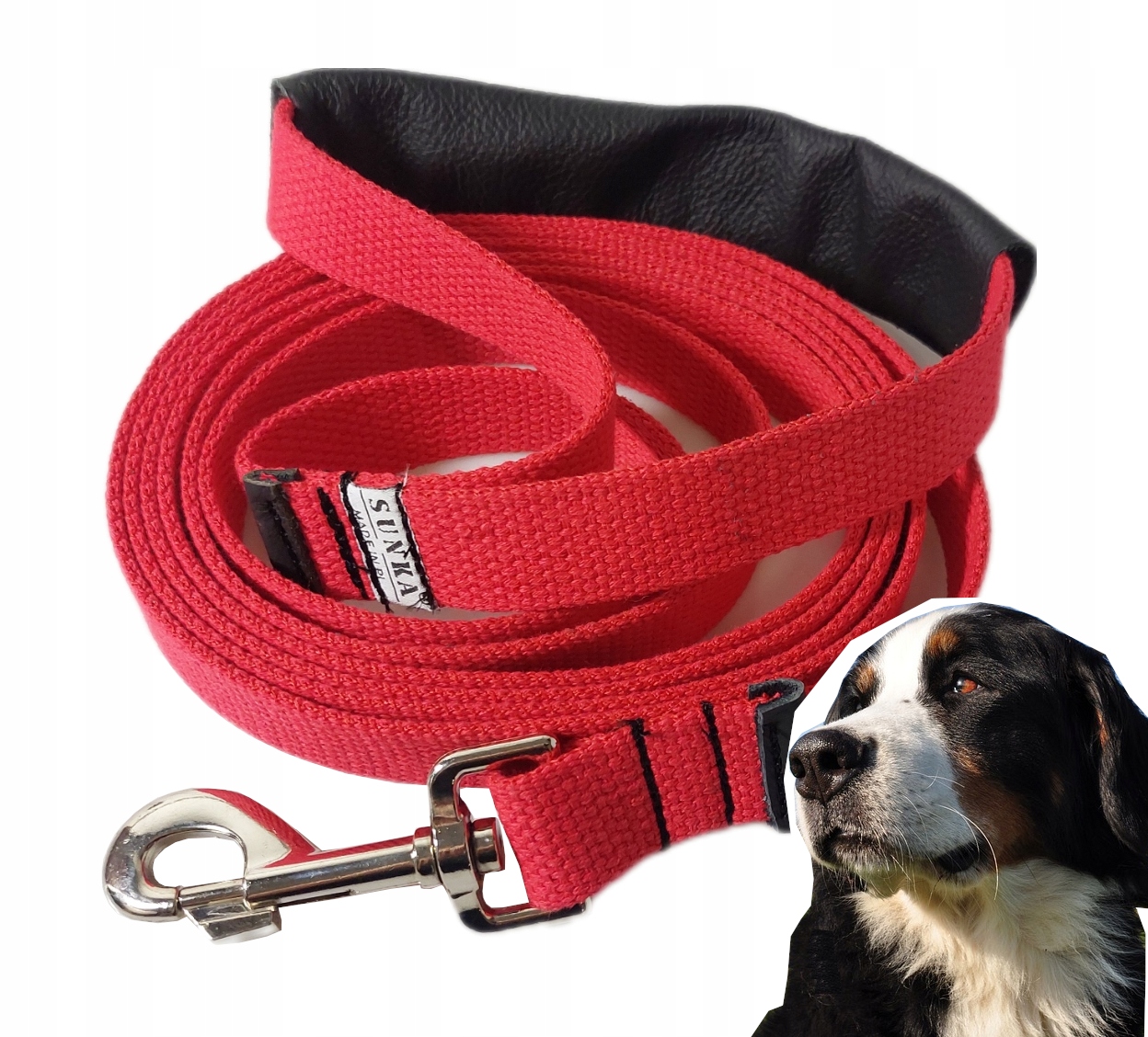 Levně Vodítko Hrubě Tkaná Bavlna Silná 5 m pro velkého psa XXL Sunka Exlusive