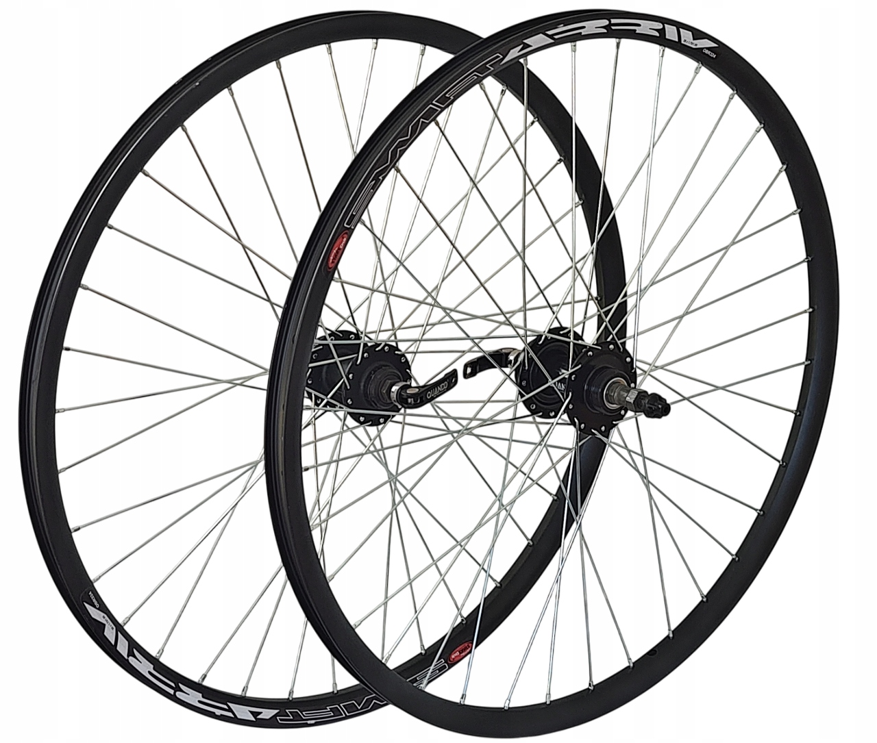 Koła 26" komplet do roweru Mtb stożek czarne tarcza pod wolnobieg