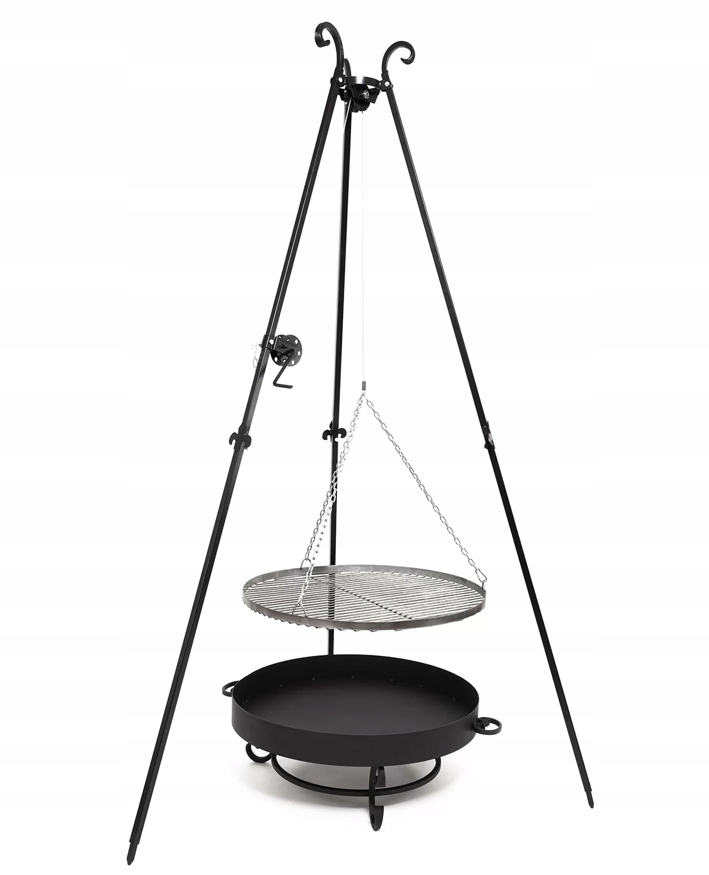 GRILL TRÓJNÓG OGNISKOWY FI 70 CM RUSZT