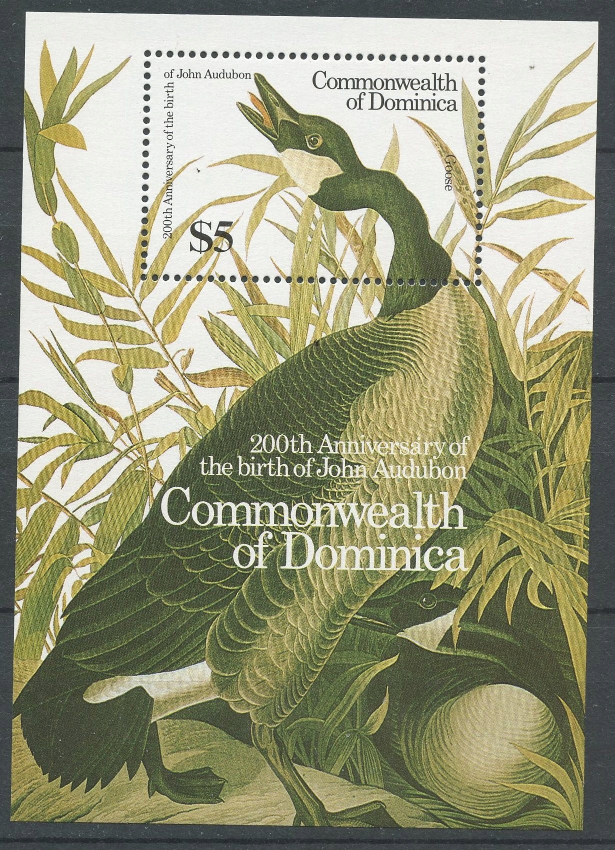 Dominica** Mi. Blok 111 Ptaki