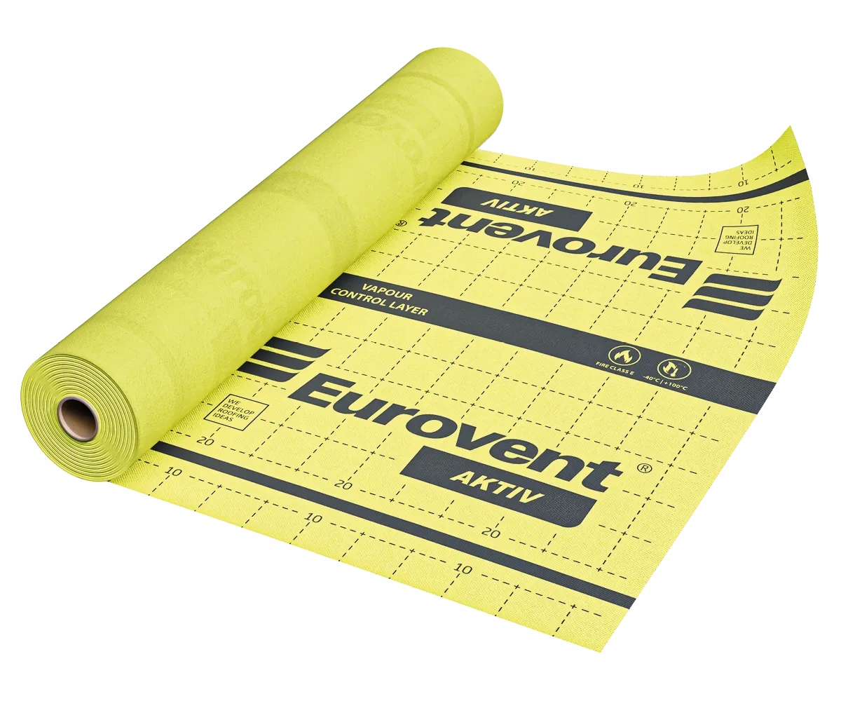 Folia Paroizolacyjna Aktywna Membrana Paroizolacja Eurovent Aktiv 90g 22,5m