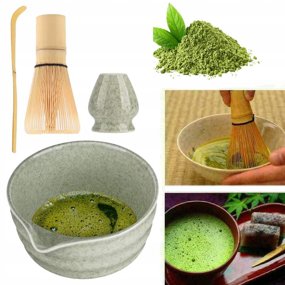 Levně Matcha Sada Na Čaj S Bambusovou Metlou A Metličkou 4 Ks