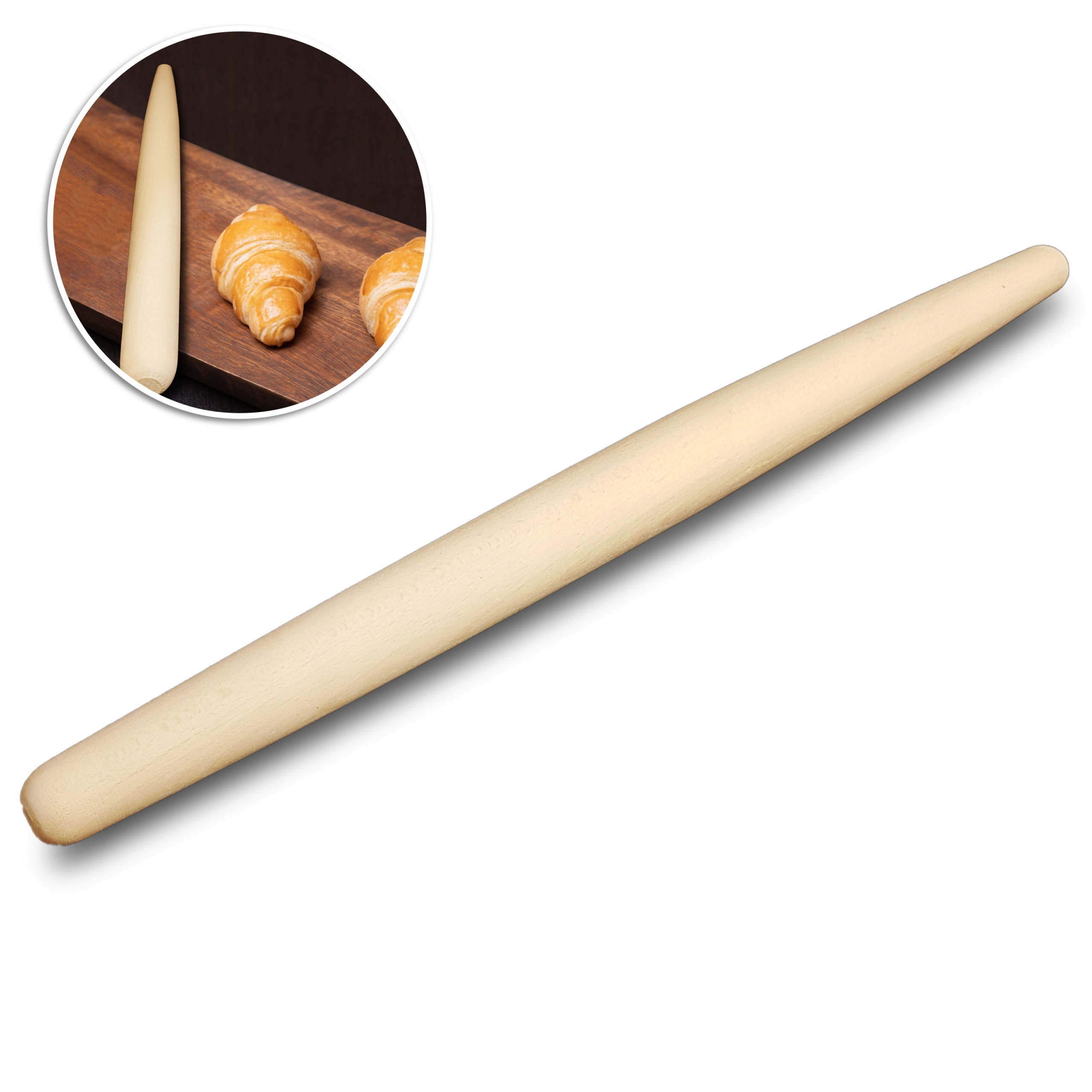 

Drewniany Wałek Cukierniczy Do Masy Cukrowej 50cm