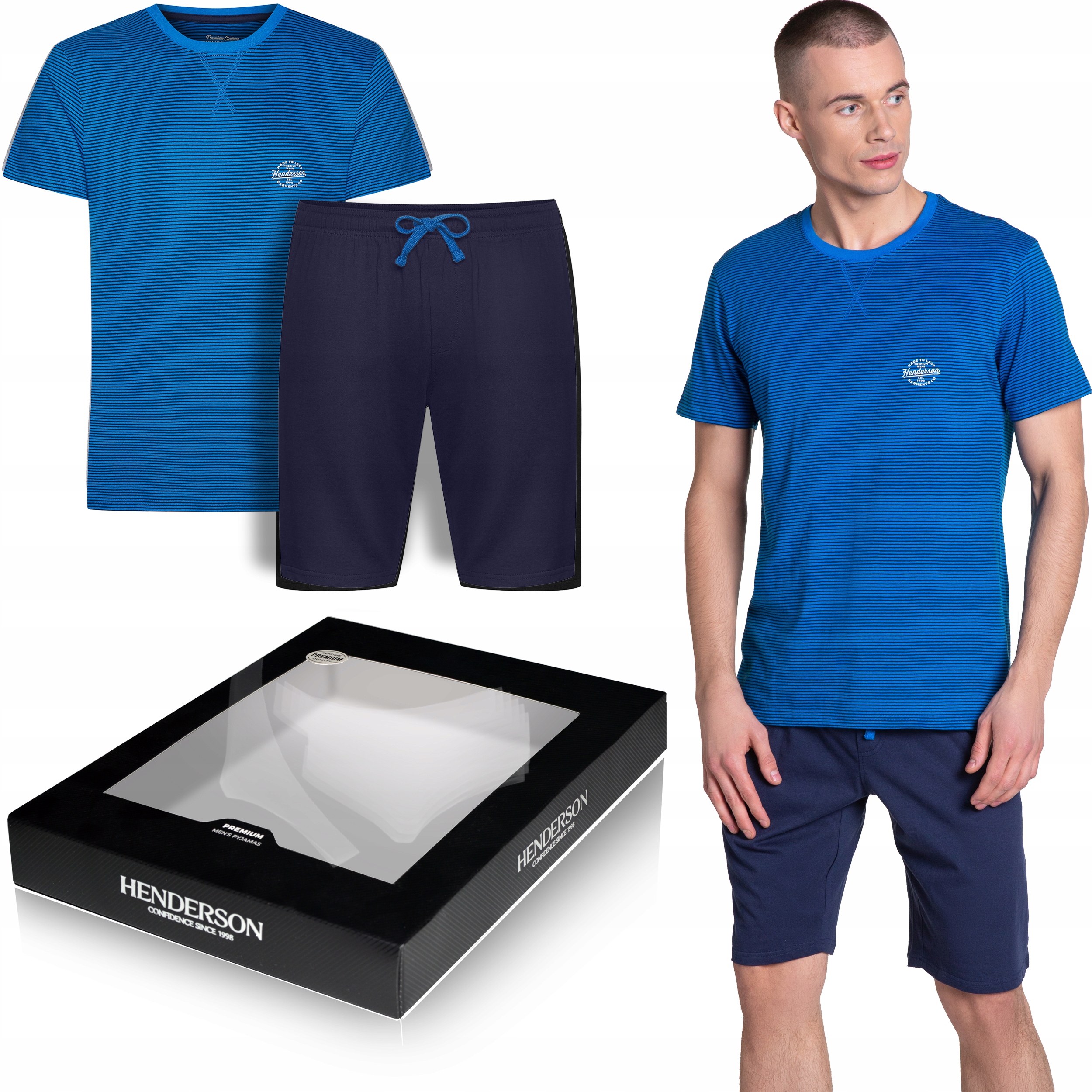 

Henderson pizama męska linia Premium krótki rękaw