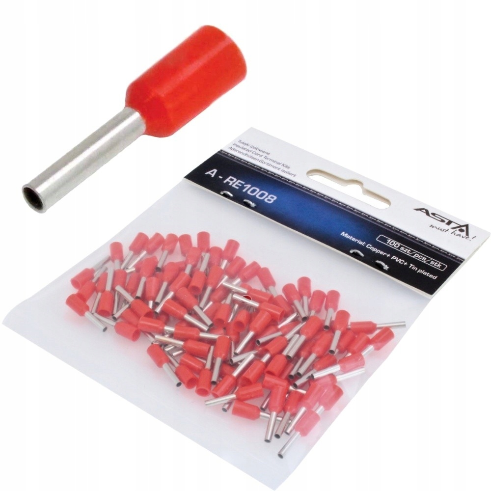 

Tulejka izolowana 1.0mm² zestaw tulejek 100szt Ast