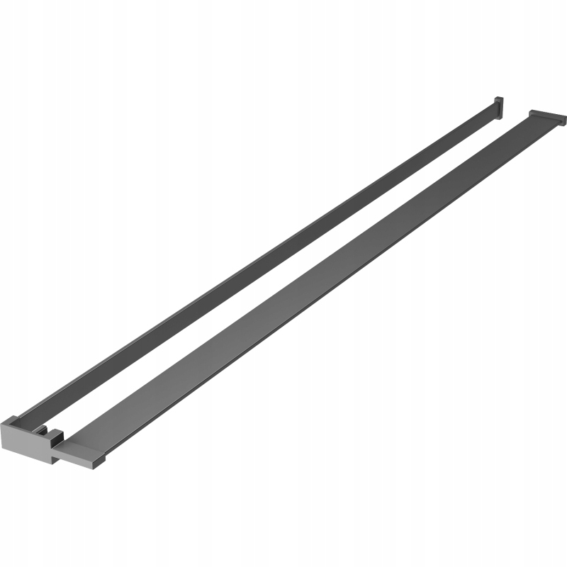 Mexen polička do stěny sprchového koutu s držákem na ručníky, gun metal 8