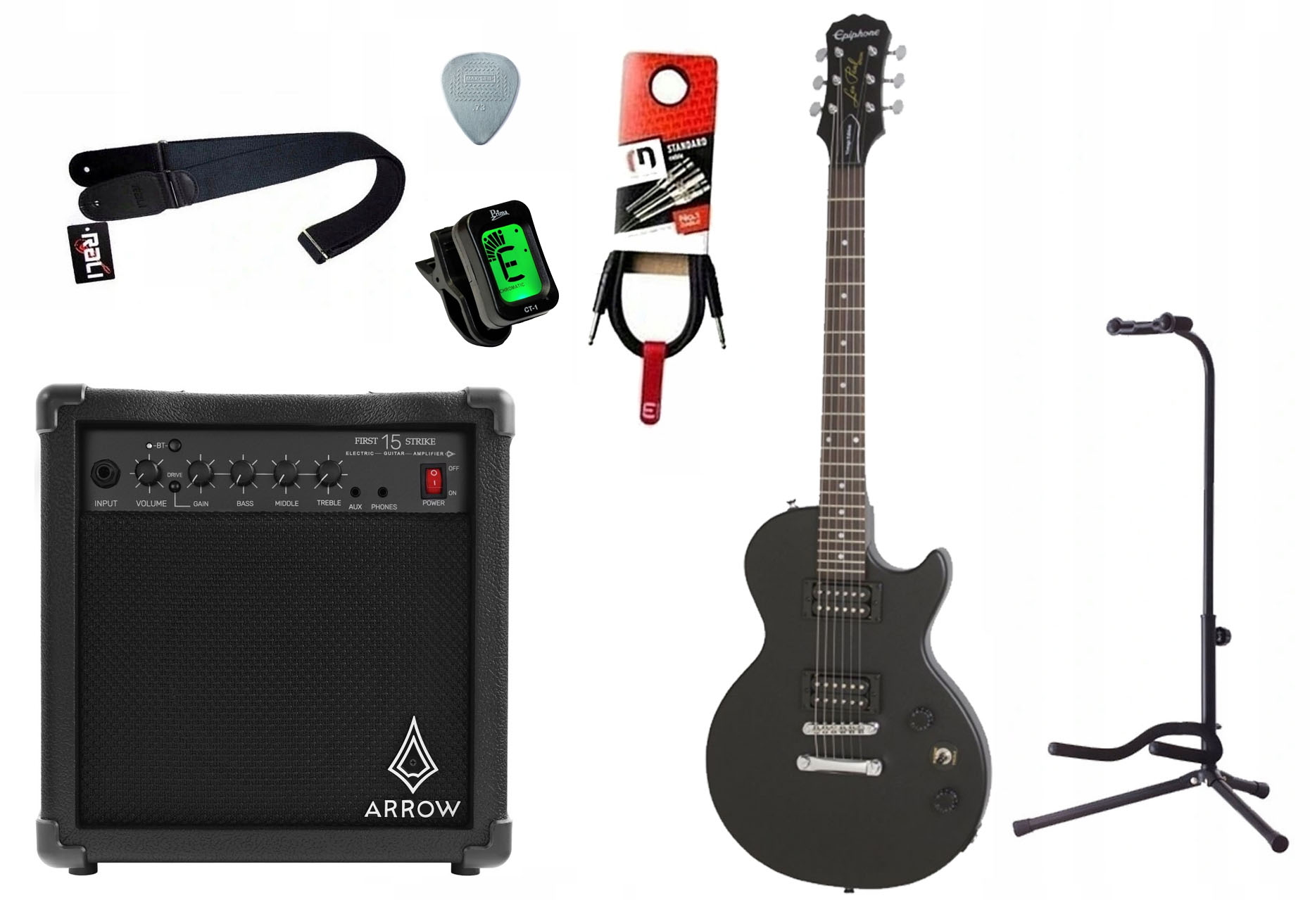 Elektrická kytara Epiphone Les Paul Sp Ebv 15W kabelový zesilovač