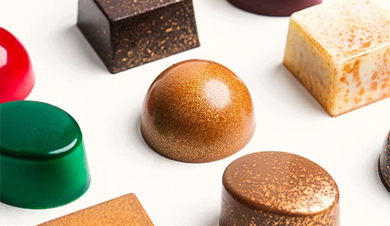 Адвент-календарь Chocolissimo, пралине и фигурки из бельгийского шоколада, бордовый — фото 6