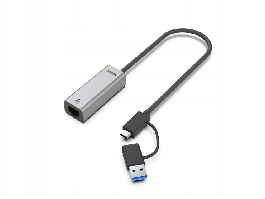 Karta sieciowa Usb C/usb A -> RJ45 2.5Gbit Ethernet Unitek U1313CGY01