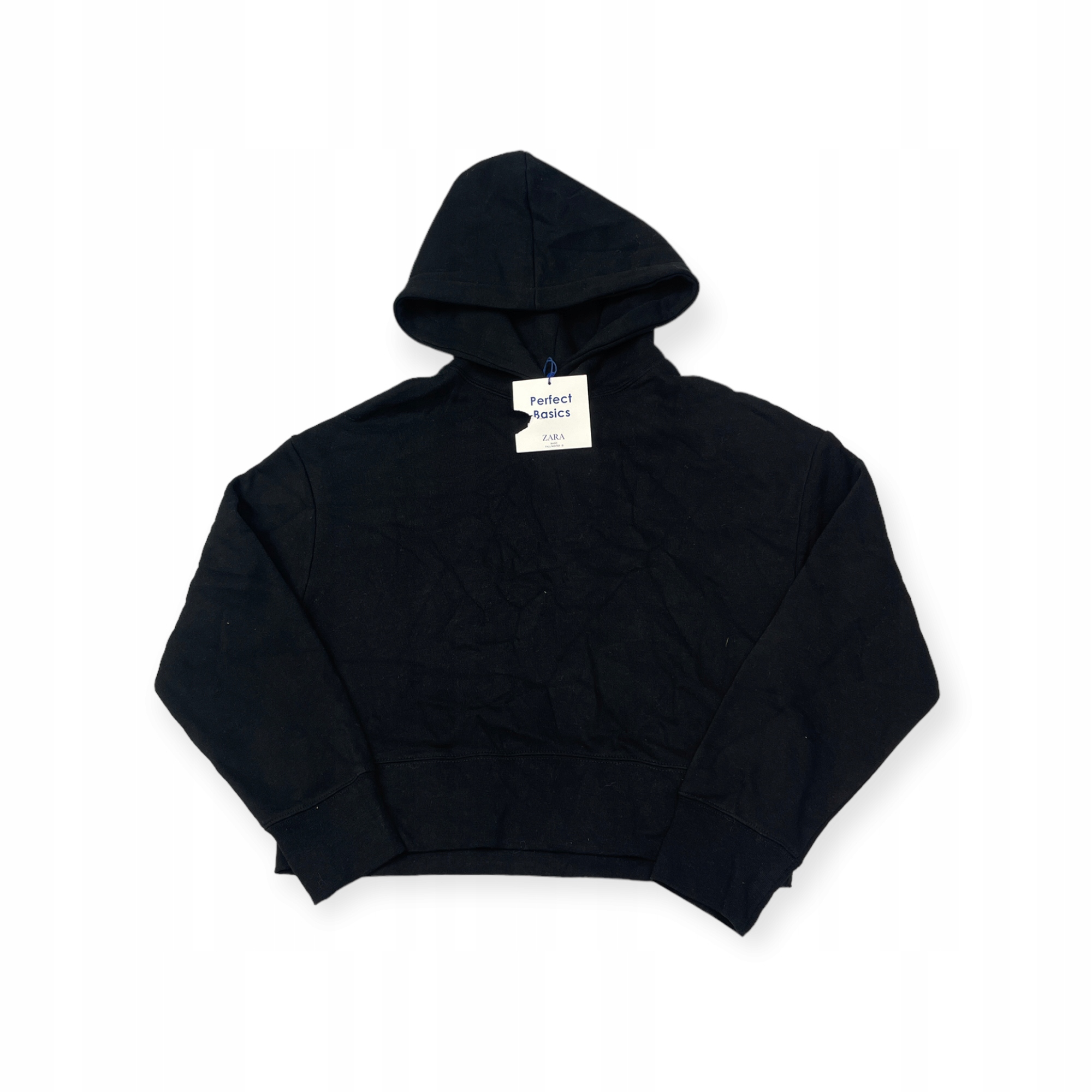 Wciągana mikina s kapucí černá Zara Basic S