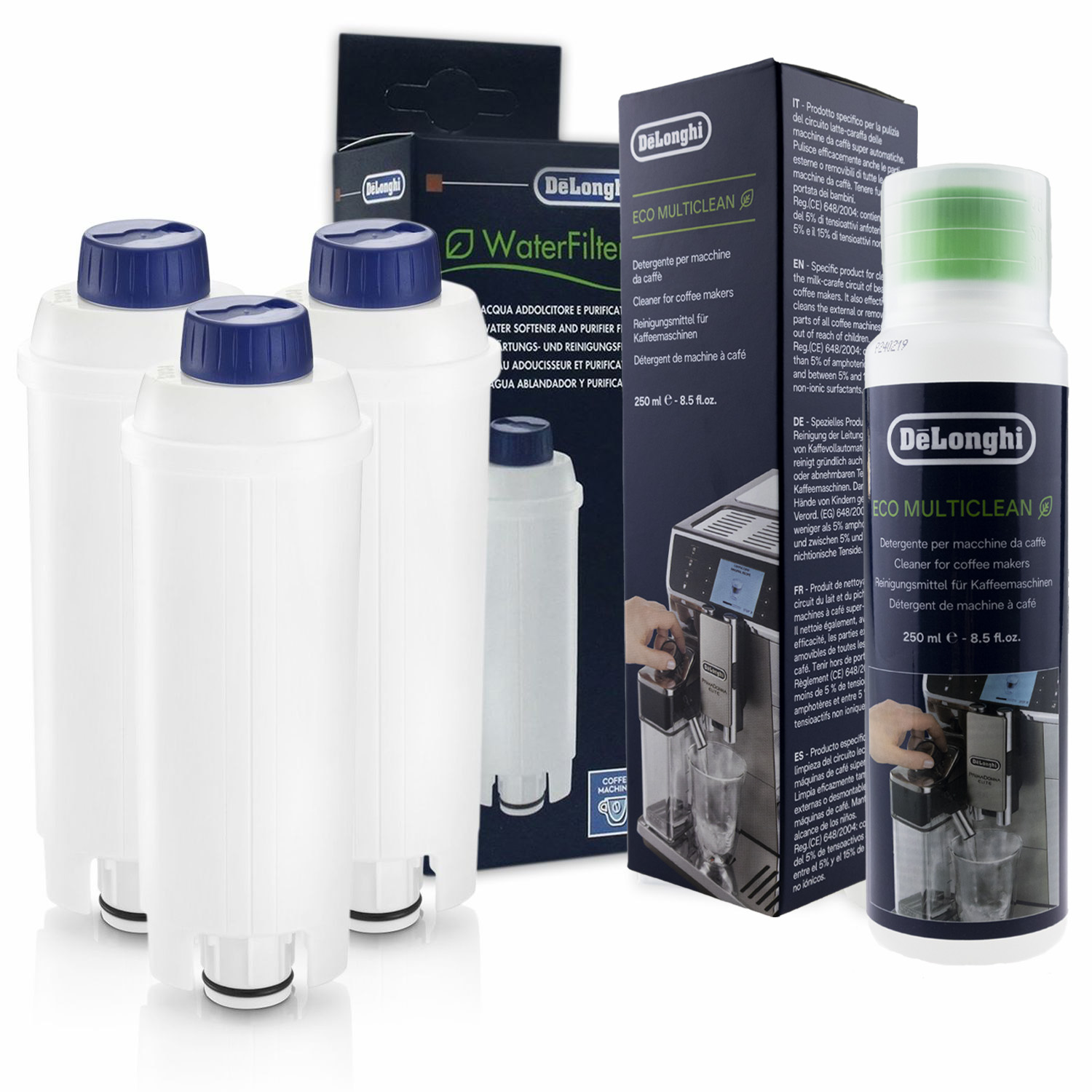 3x Filtr do kávovaru Delonghi DLSC002 Tekutina 3013 250 ml