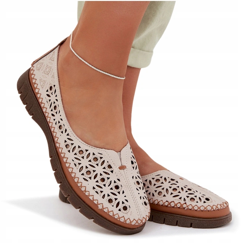 Baleríny Polobotky Dámské Kožené Sergio Leone SP-006 Šedé 38