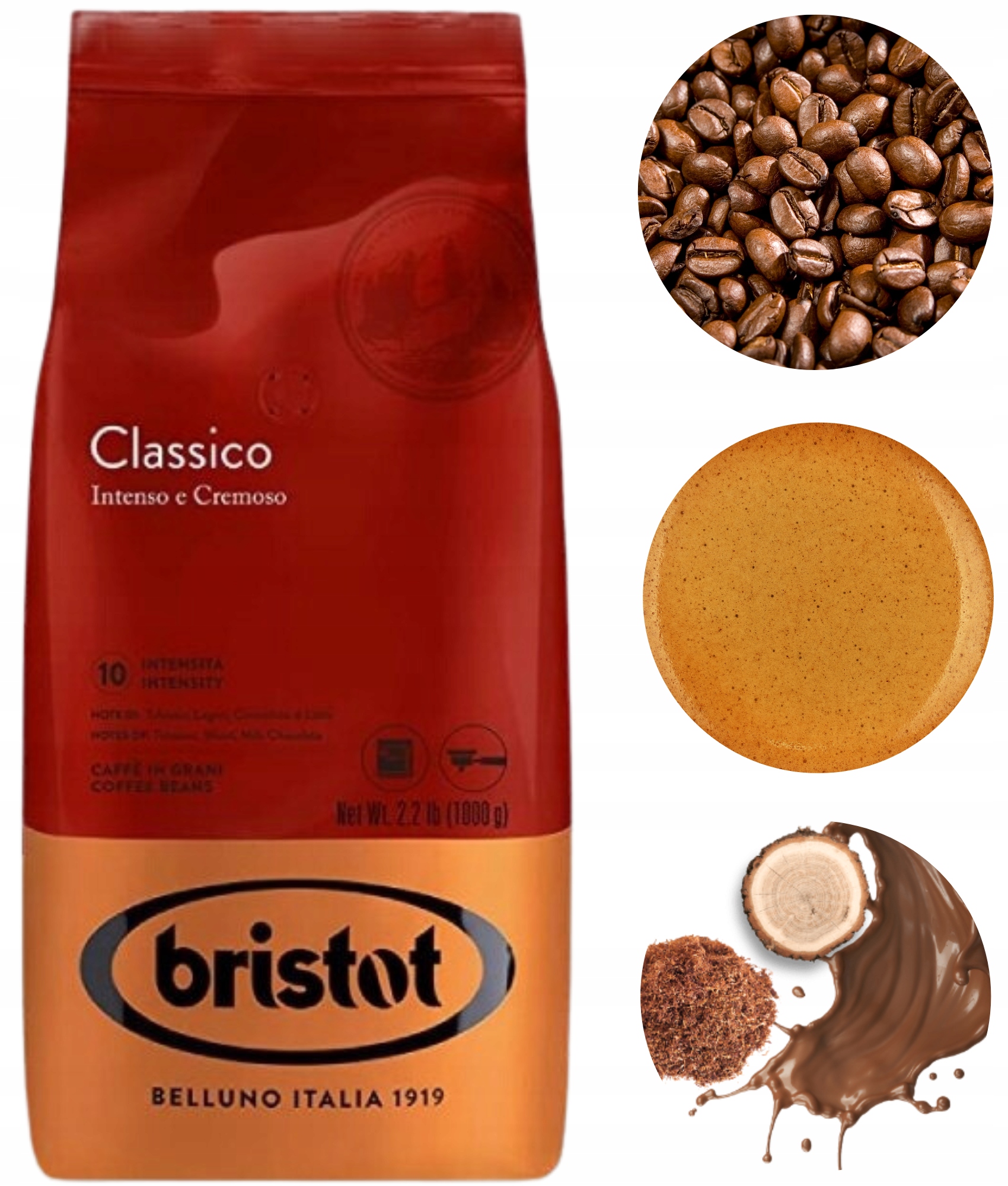 Bristot Classico káva káva, středně pražená, 1 kg