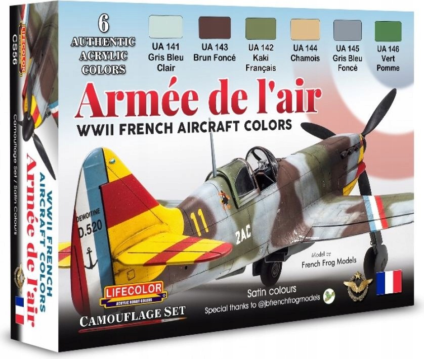 Lifecolor CS56 Armee de l'air Wwii sada barev 6x22 ml