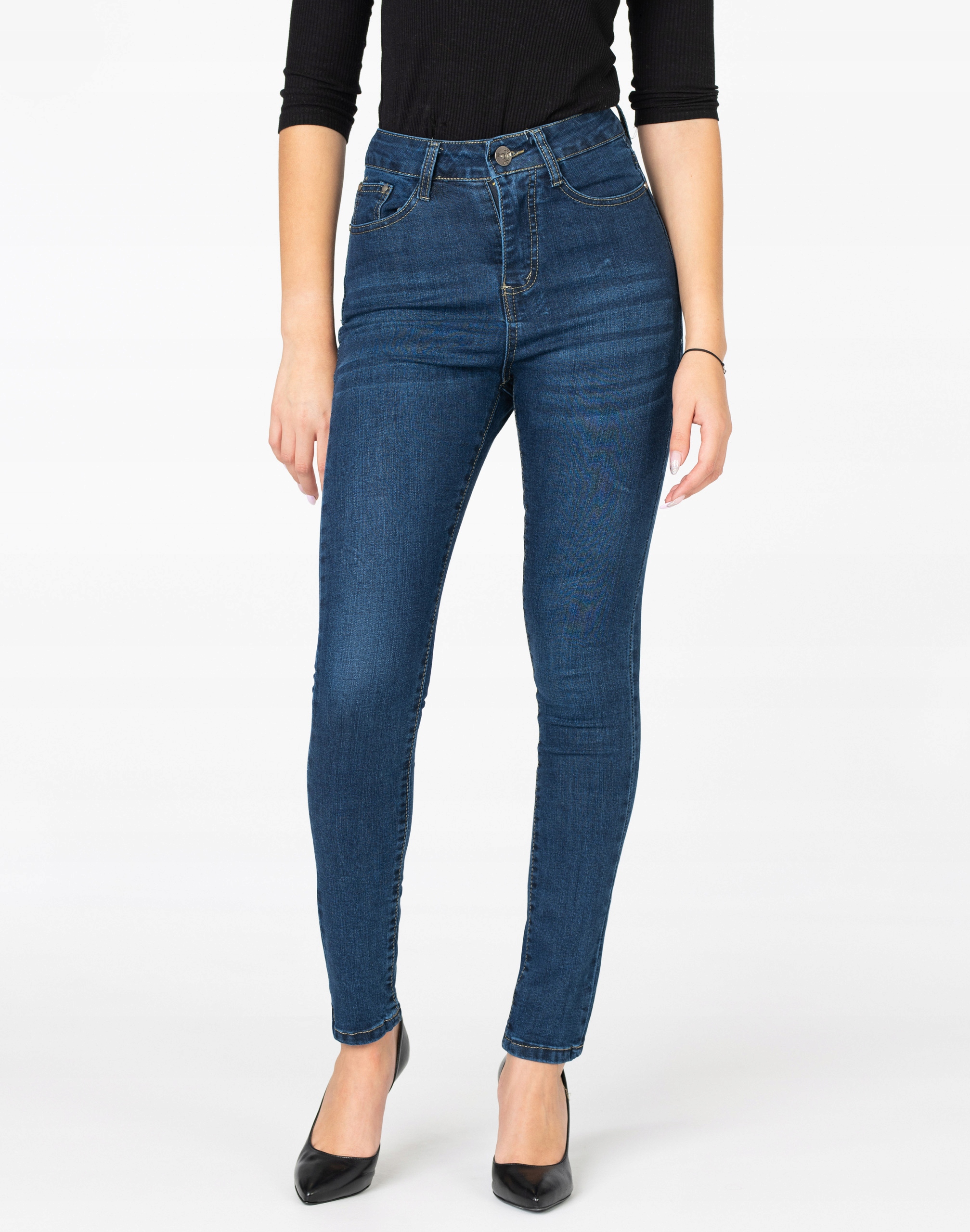 Spodnie Damskie Jeans Rurki Wysoki Stan TY01 70 cm Rozmiar 27