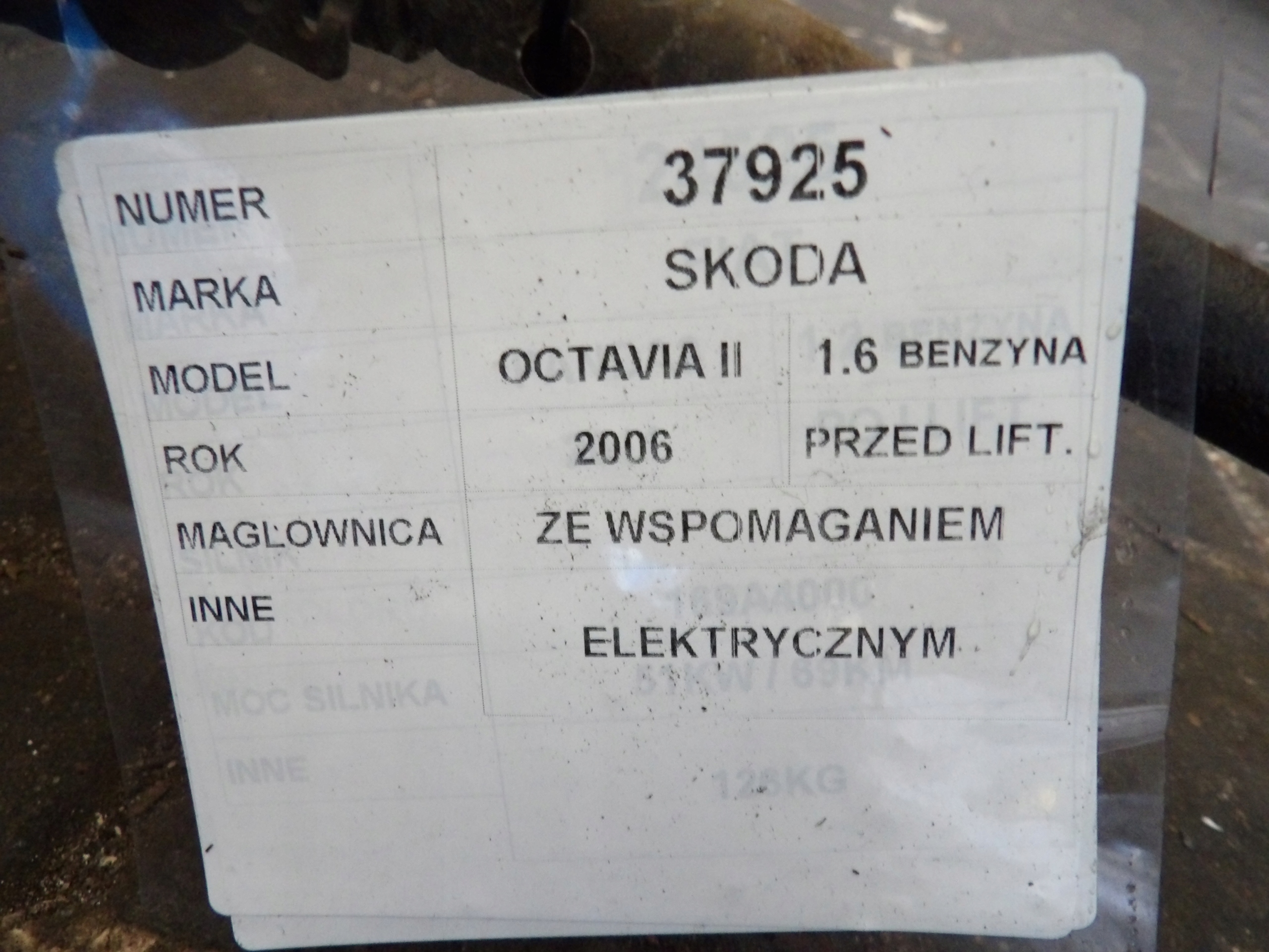Skoda Octavia II Boîter direction 1,6B