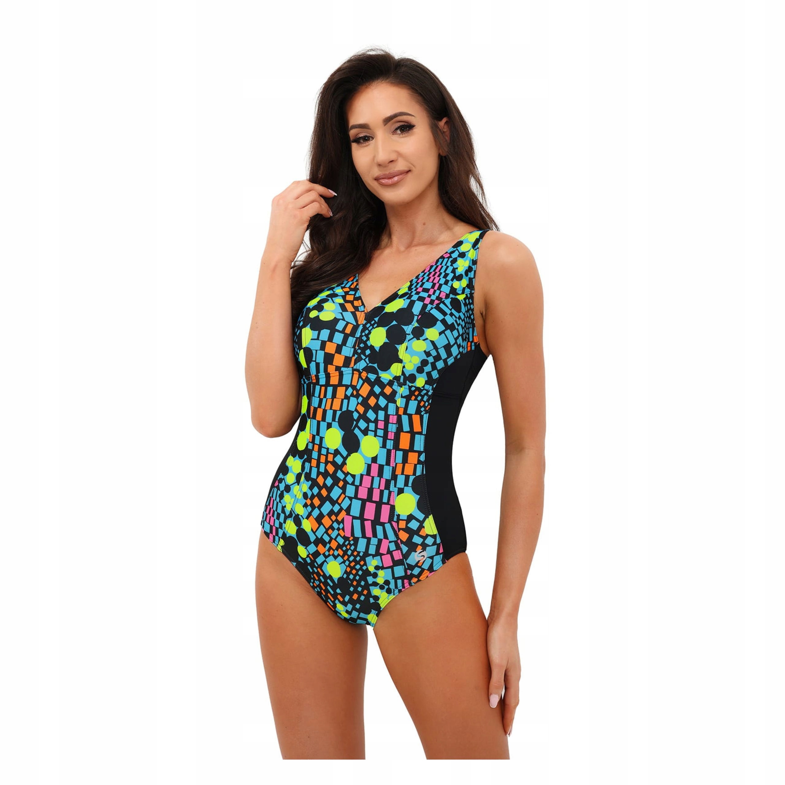 Jednodílné plavky Belibe, barevné, sportovní a zeštíhlující, S