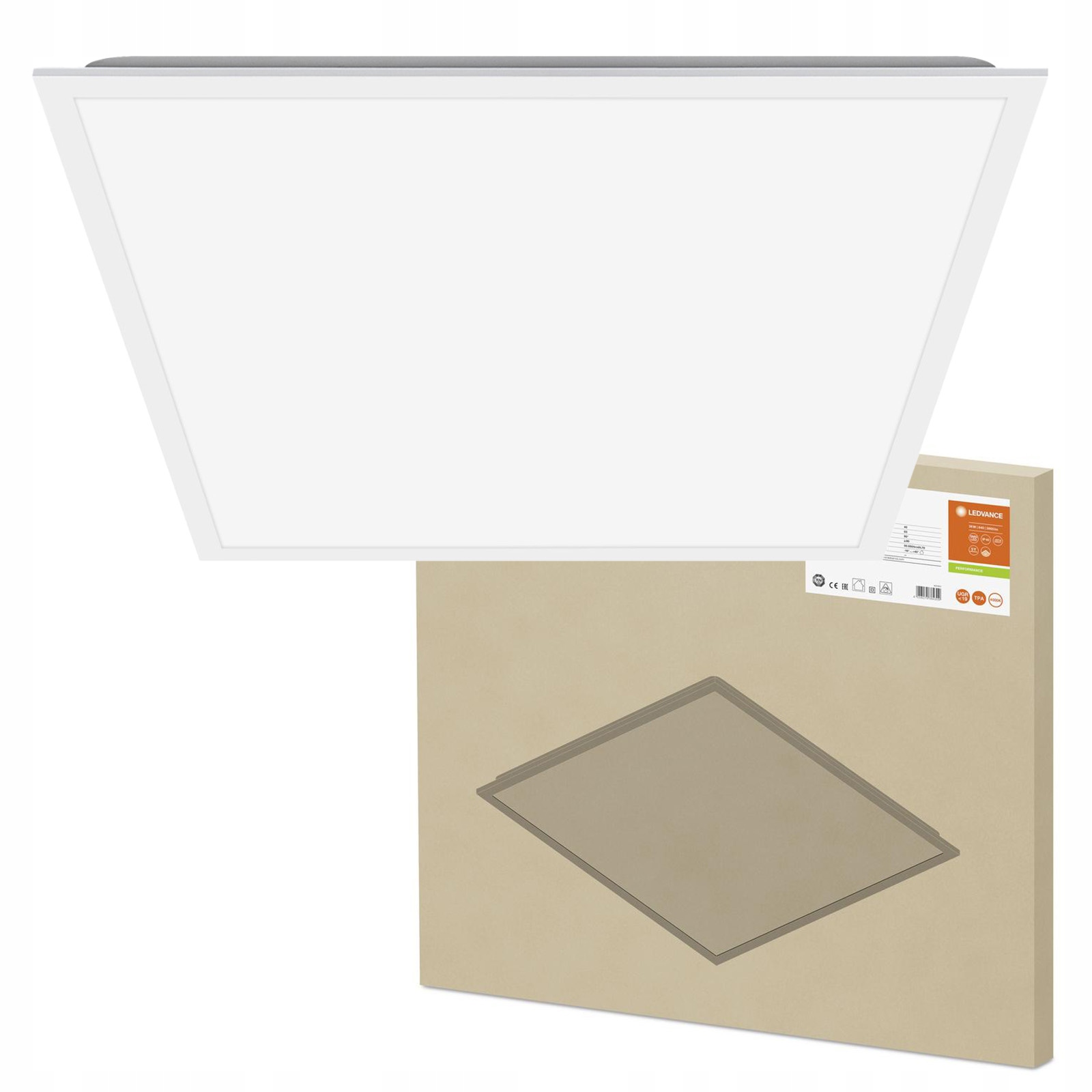 Led panel Kancelárske svietidlo Kaseton 36W 3960lm 4000K 60x60cm UGR19 Performance
