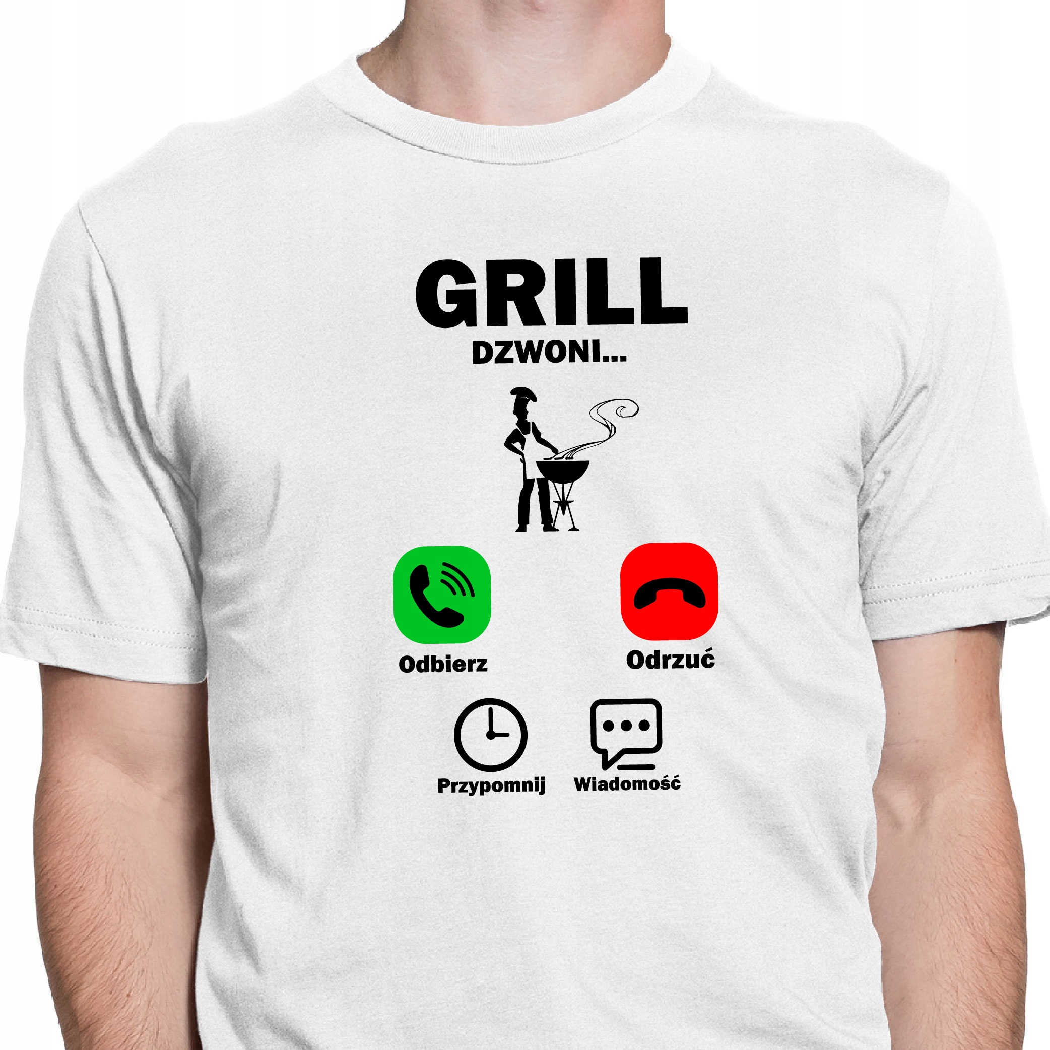 

Koszulka Tshirt Prezent Grill Dzwoni Grillowanie