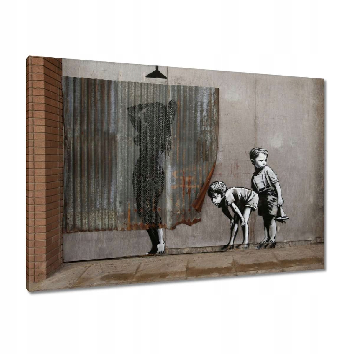 Obrazy 100x70 Banksy Chlapci Sprcha