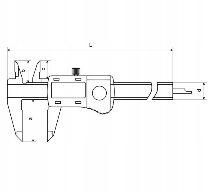 SUWMIARKA MAUa-E - ANTYMAGNETYCZNA O/G 200 x 50 mm Rodzaj elektroniczna