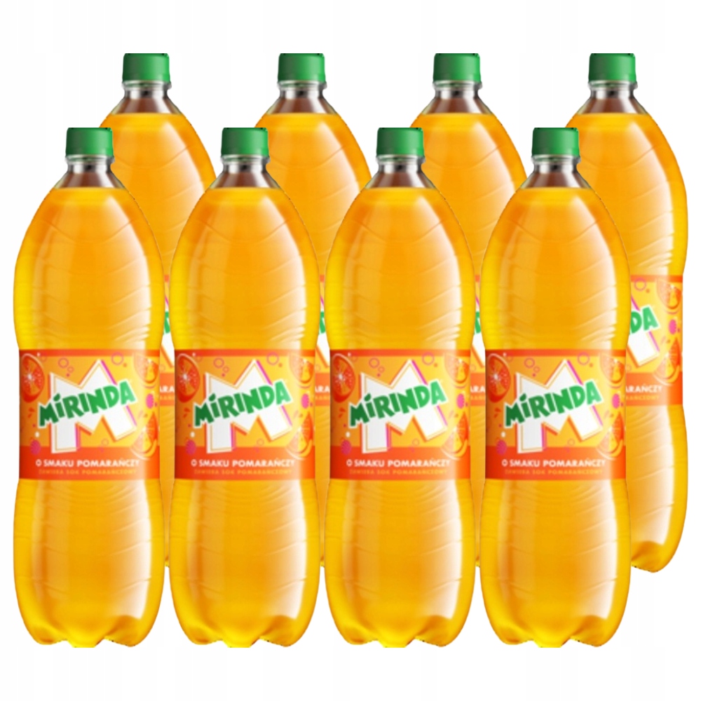 Levně Mirinda Sycený nápoj s příchutí pomeranče 2 l x 8 kusů