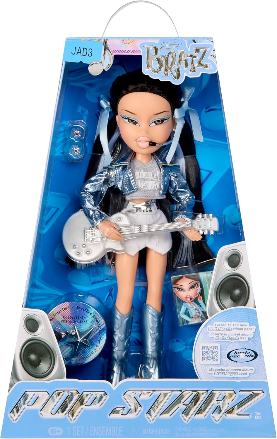 Bratz Pop Starz Jade Modna Lalka z Kolekcjonerskim wisiorkiem