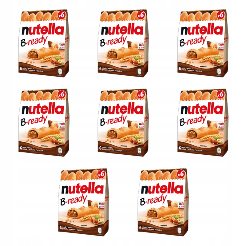 Nutella B-ready, Oplatek s krémem, 6 Ks, 132 g X8