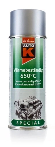 Farba Żaroodporna do wydechów, silnika Lakier Spray 400ML Srebrny 650°C