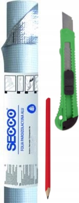 Fólie Střešní Parotěsná Aluminiová Vyztužená Secco Alu 180g 75m²