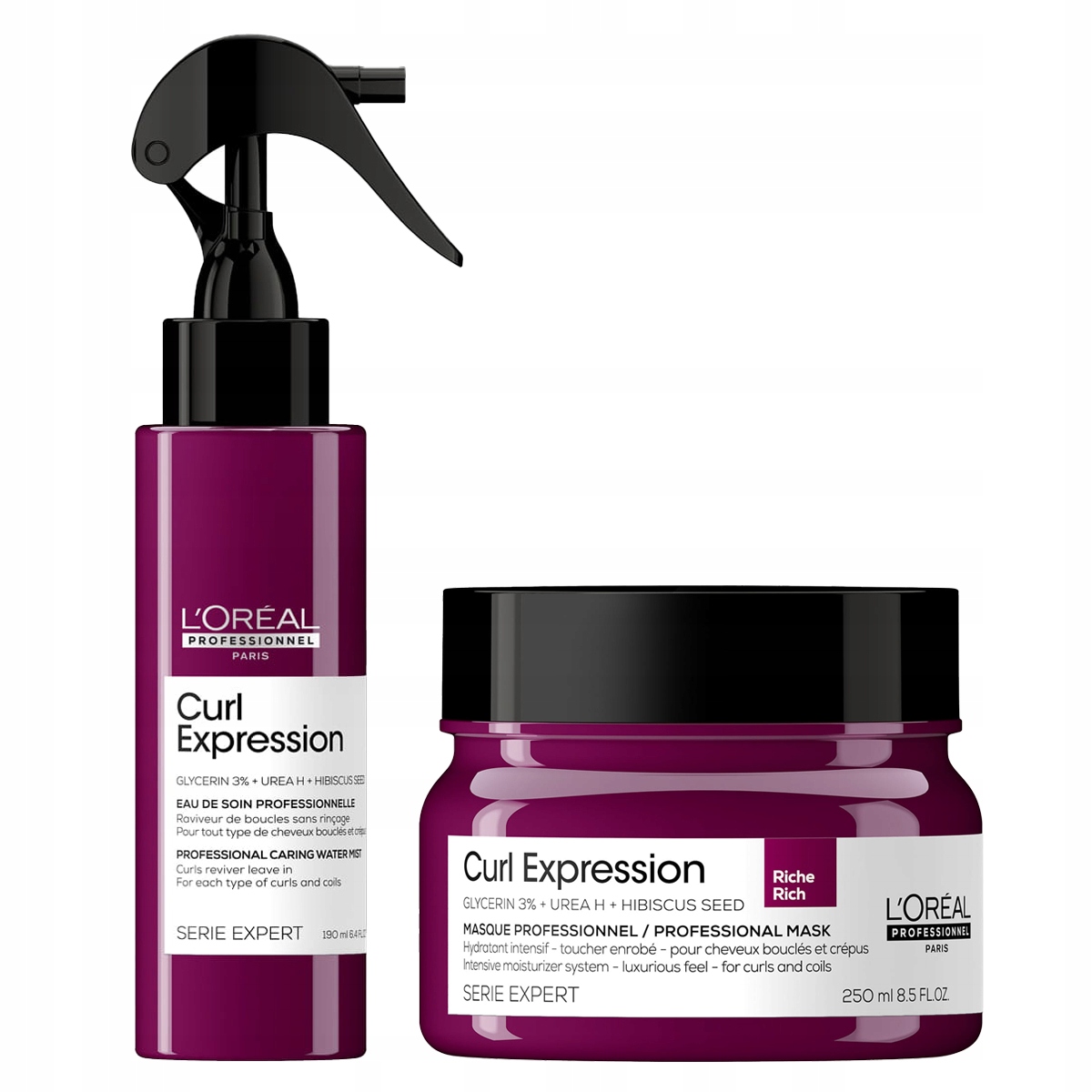 Loreal Curl Expression maska do włosów kręconych i mgiełka nawilżająca