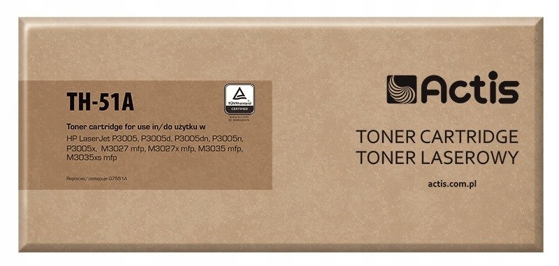 Actis TH-51A Toner (zamiennik Hp 51A Q7551A; Standard; 6500 stron; czarny)