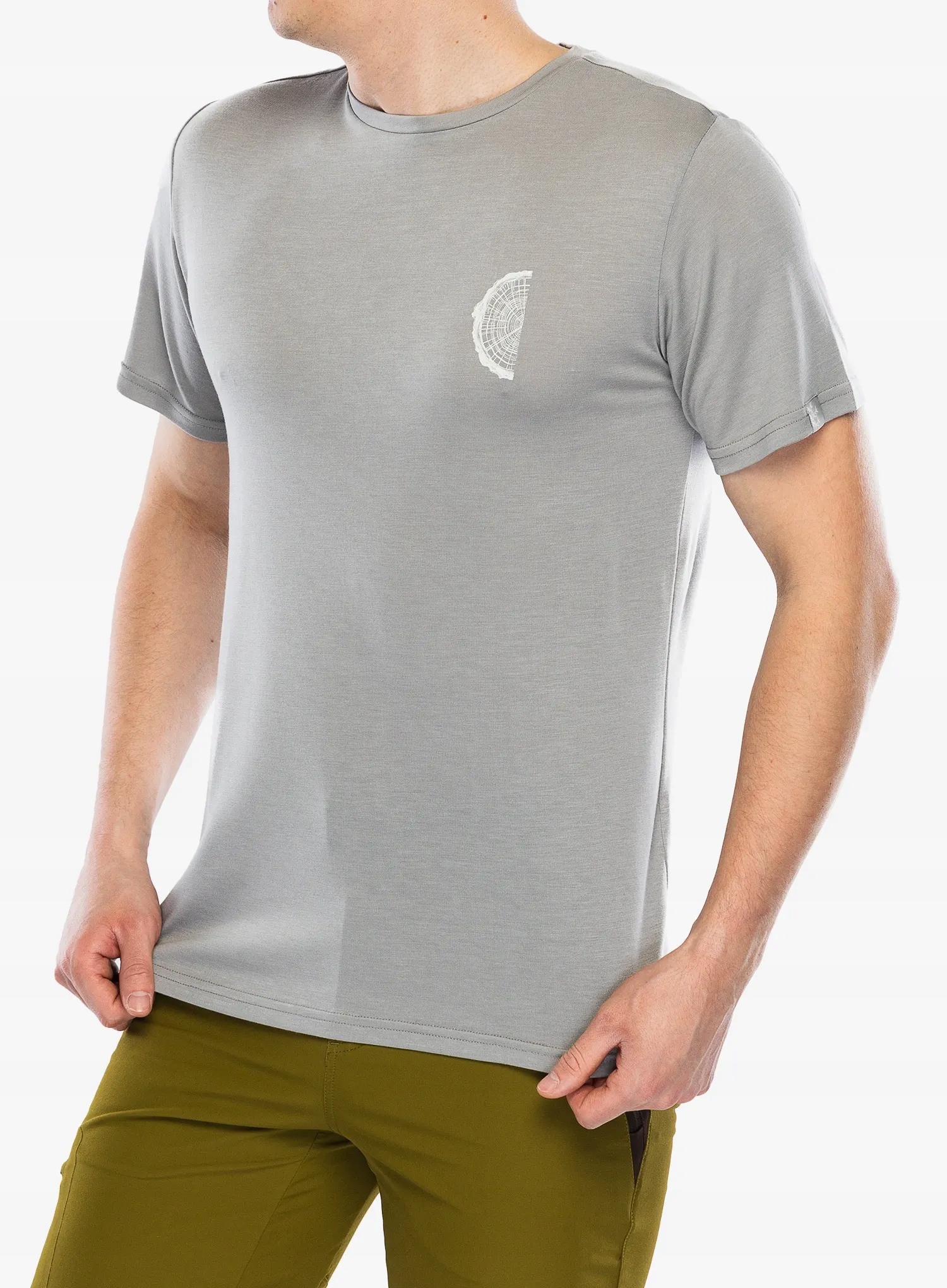 Tričko s potiskem Viking run a bambusu světle šedé M