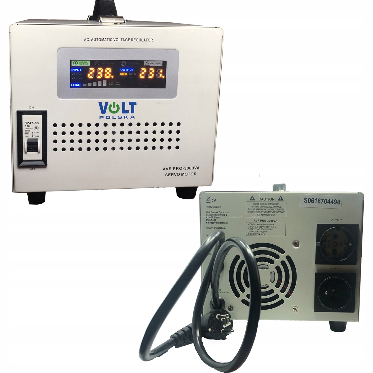 

Stabilizator Napięcia Prądu Avr Pro 3000W 3% Servo