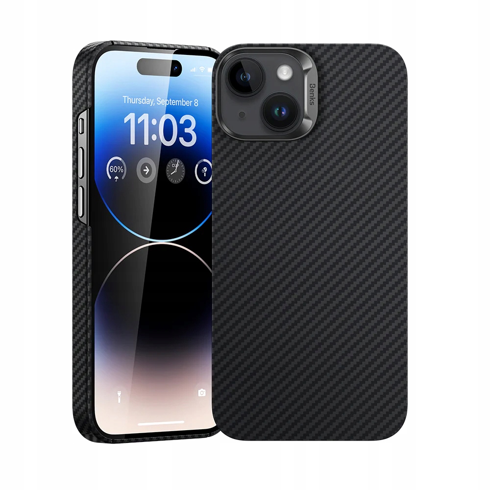 Etui Benks do iPhone 15 Plus Magnetic Armor Air Kevlar Metal Frame 600D