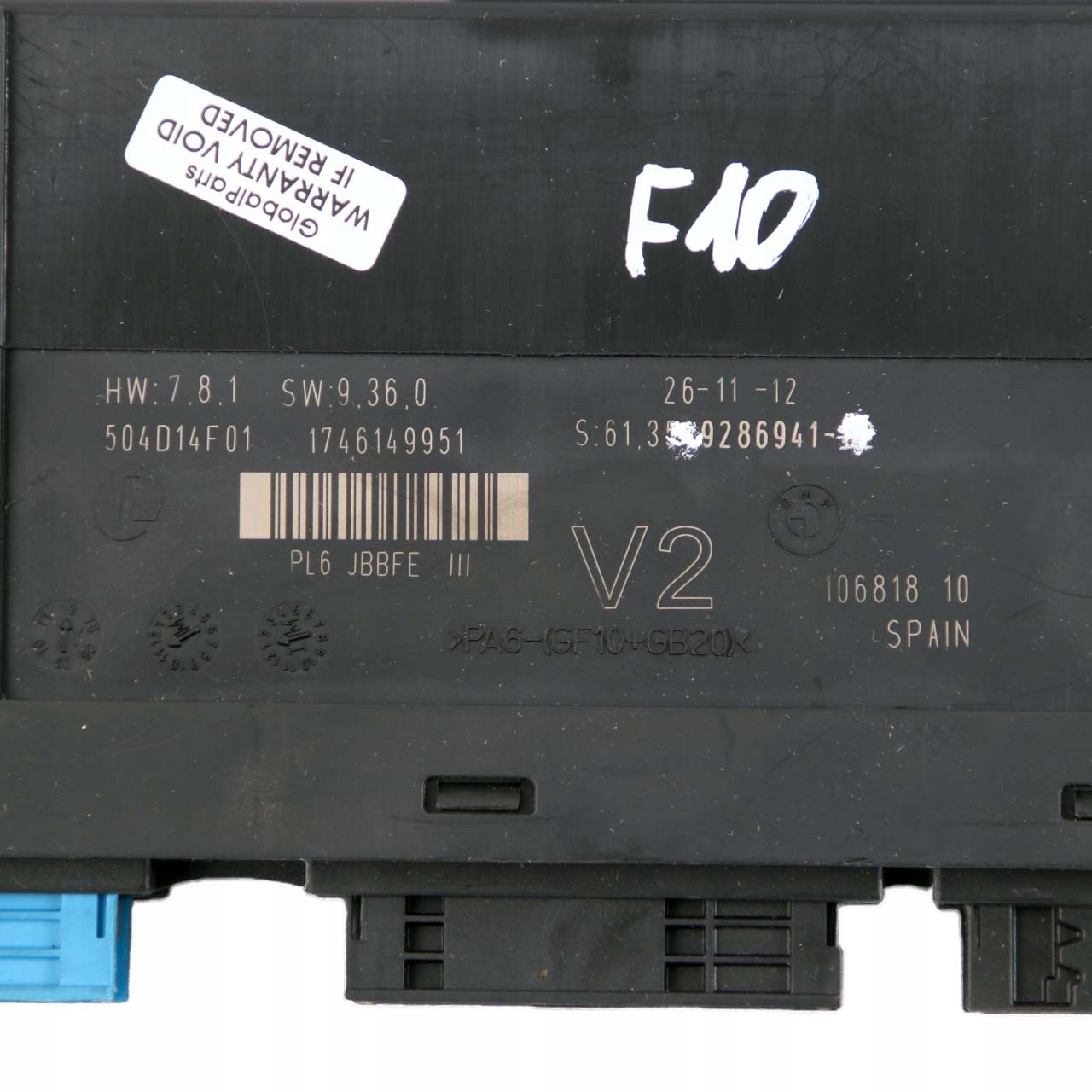 BMW F10 ECU module control unit Komfortu 9286941