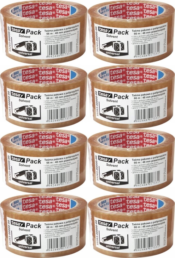 

Taśma pakowa Tesa Przezroczysta 66m bezbarwna x8