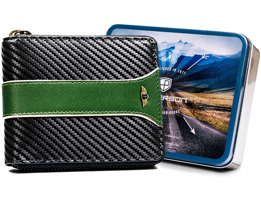 Portfel męski skórzany Peterson ze skóry naturalnej z ochroną kart Rfid