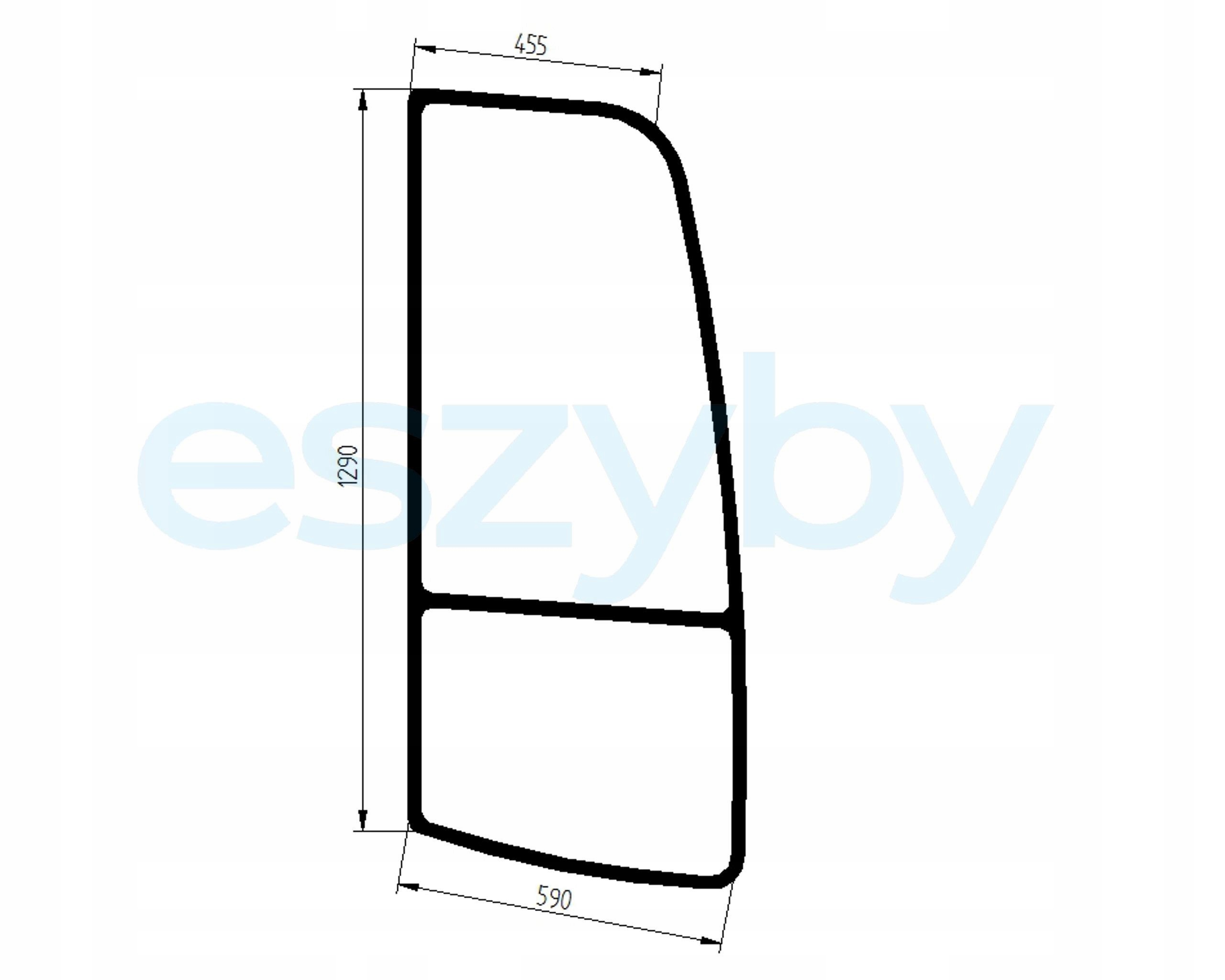 sklo minibagr Cat 301.4C boční pravé 370-1499