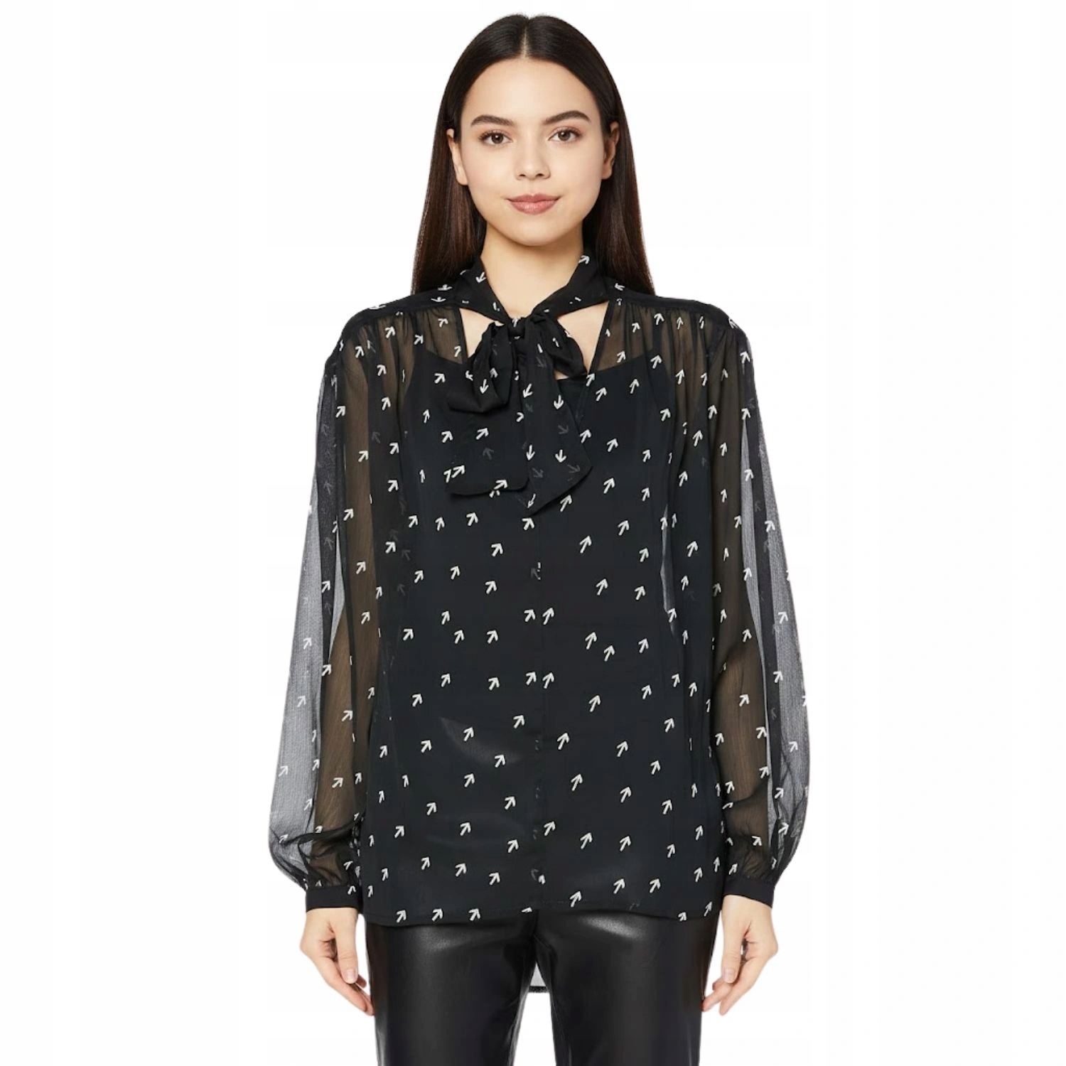 Dámská košile Diesel Rose černá vzorovaná, lehká, prodyšná, vel.