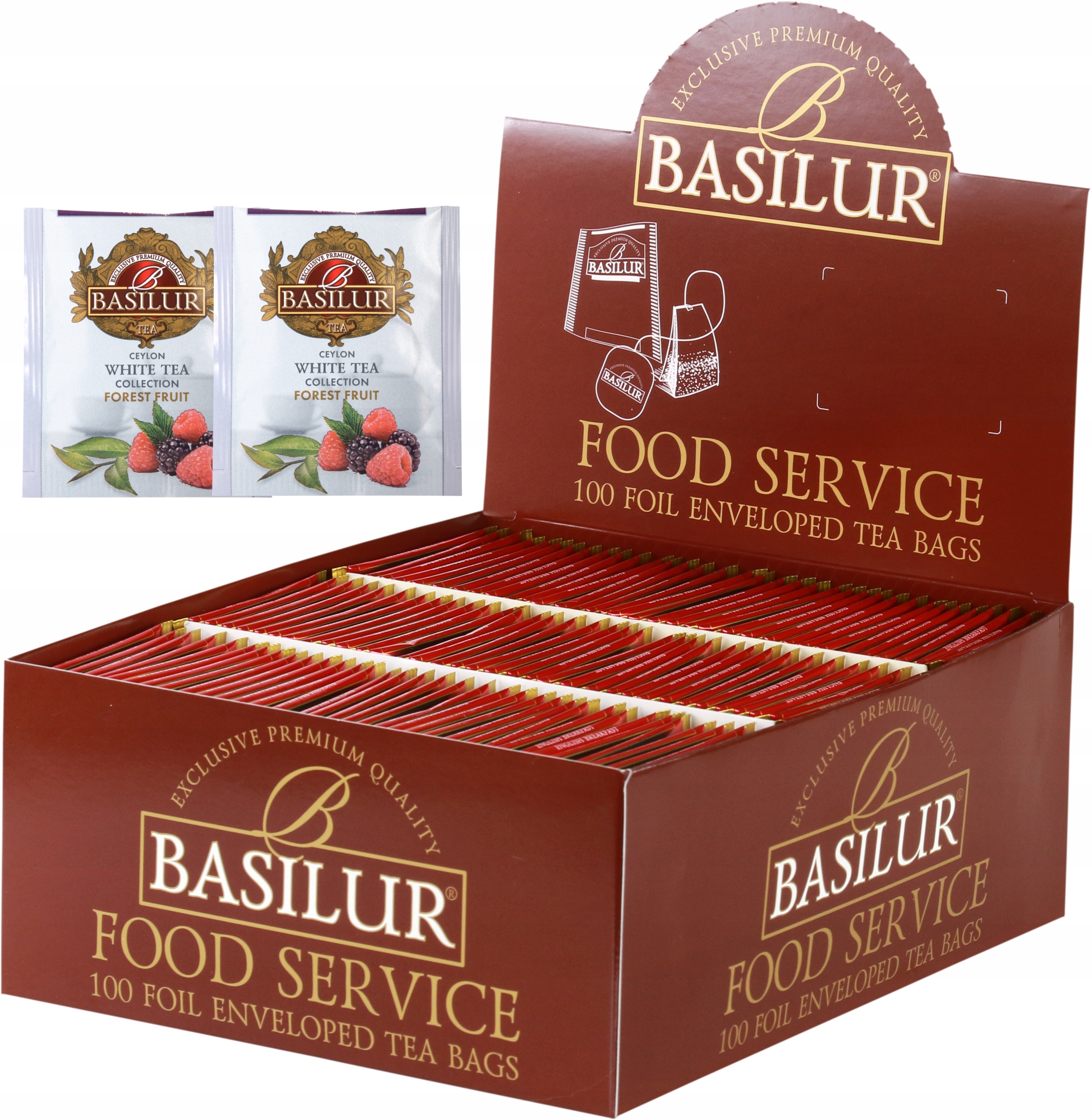 Levně Čaj bílý Basilur Forest Fruit expresní Lesní Ovoce HoReCa 100 ks